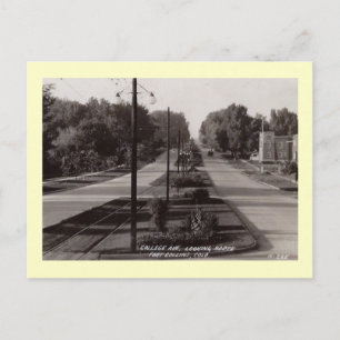 College Ave., Fort Collins, Colorado Vintage Postcard