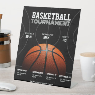  College Basketball Tournament, Basketball Sport  Pedestal Sign
