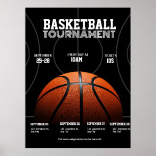 College Basketball Tournament, Basketball Sport Poster