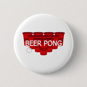 college beer pong 6 cm round badge