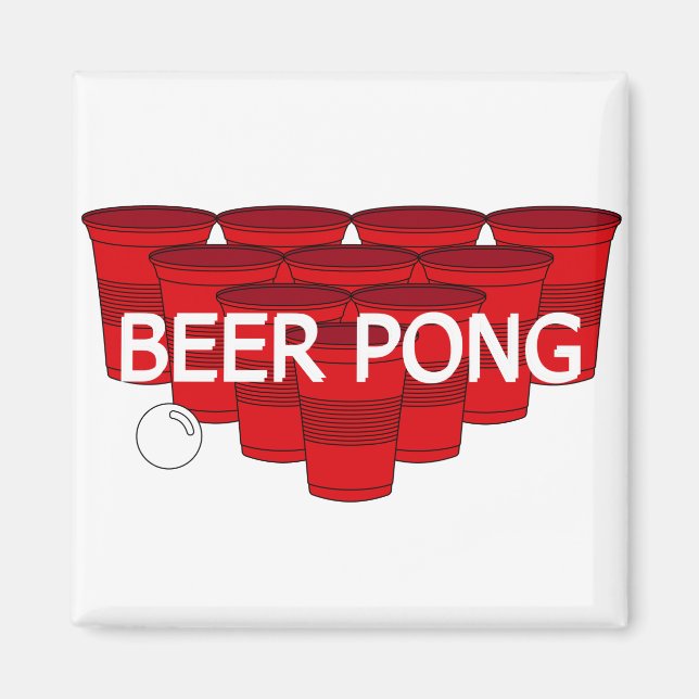 college beer pong magnet (Front)