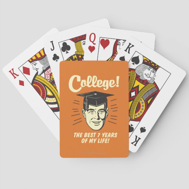 College: Best 7 Years Of My Life Playing Cards (Back)