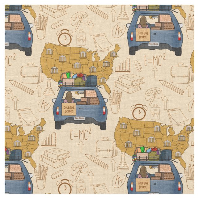 College Bound  Fabric (Close Up)