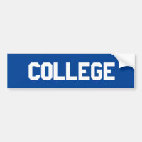 College Bumper Sticker