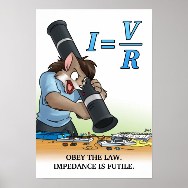 College Catastrophe - Poster - Ohm's Law (Front)