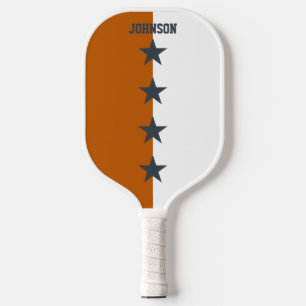 College Colours Burnt Orange, Dark Grey & White Pickleball Paddle