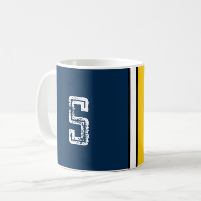 College Colours Monogram Coffee Mug (Front Left)
