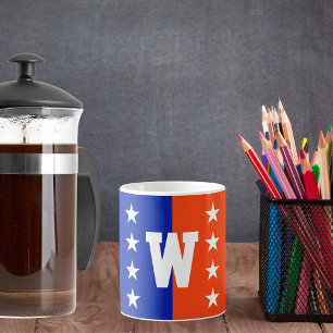 College Colours Royal Blue & Orange Coffee Mug