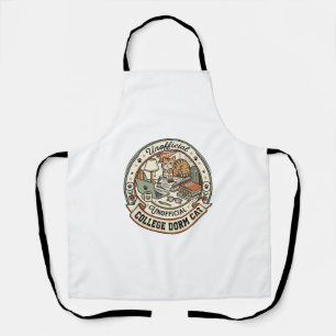 College Dorm Cat College Dorm Cat Vintage Vector A Apron