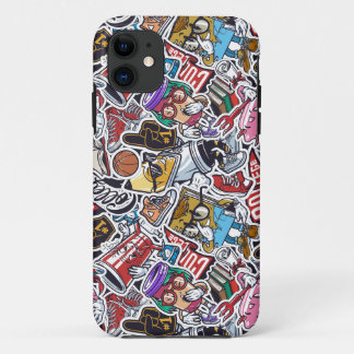 College Dynamic Art Urban Graffiti pattern iPhone 11 Case