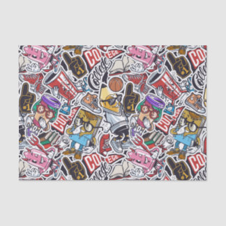 College Dynamic Art Urban Graffiti pattern Tissue Paper