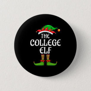 College Elf Matching Family Group Christmas Party  6 Cm Round Badge