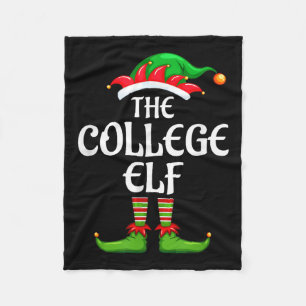 College Elf Matching Family Group Christmas Party  Fleece Blanket