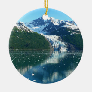 College Fjord I Beautiful Alaska Photography Ceramic Tree Decoration