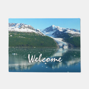 College Fjord I Beautiful Alaska Photography Doormat