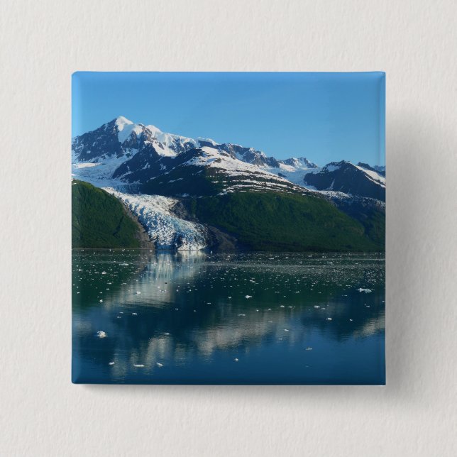 College Fjord II Beautiful Alaska Photography 15 Cm Square Badge (Front)