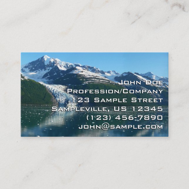 College Fjord II Beautiful Alaska Photography Business Card (Front)