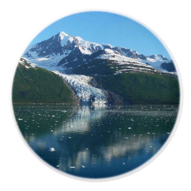 College Fjord II Beautiful Alaska Photography Ceramic Knob (Front)