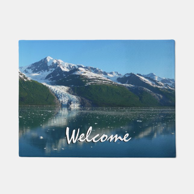 College Fjord II Beautiful Alaska Photography Doormat (Front)