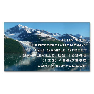 College Fjord II Beautiful Alaska Photography Magnetic Business Card