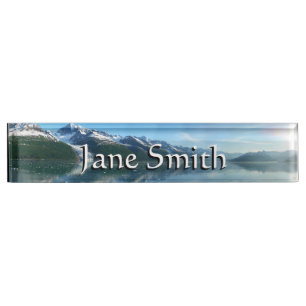 College Fjord II Beautiful Alaska Photography Nameplate