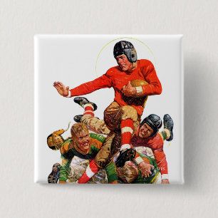College Football 15 Cm Square Badge