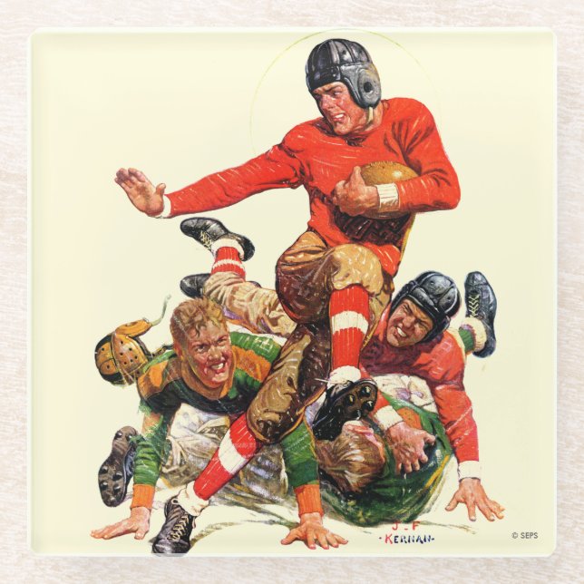 College Football Glass Coaster (Front)