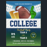 College Football Party change colour and add logo Flyer<br><div class="desc">The colour of the foam hand can be changed from green to suit your event in "Select a background colour" and choosing.</div>