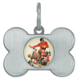 College Football Pet Name Tag
