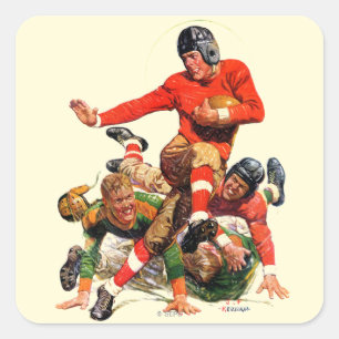 College Football Square Sticker