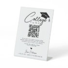 College Fund Qr Code Black White Graduation Modern