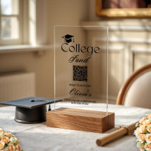 College Fund QR Code Minimalist Black Text