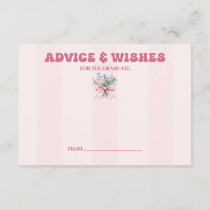 College Funds Advice and Whishes Enclosure Card