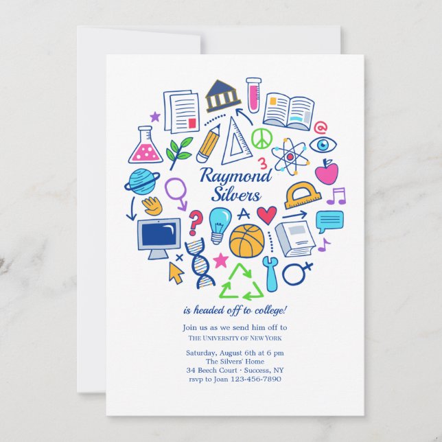 College Going Away Party Invitation (Front)