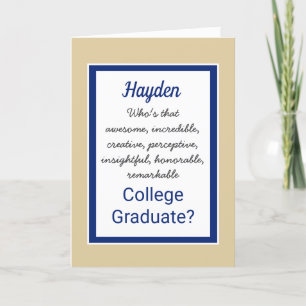 College Graduate Congratulations card