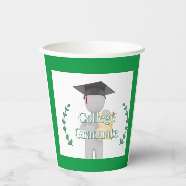 College Graduate  Paper Cups (Front)