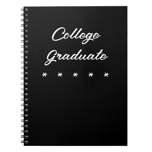 College Graduate Spiral Notebook (Front)
