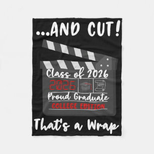 College Graduation Cl Of 2026 Ceremony Funny Gradu Fleece Blanket