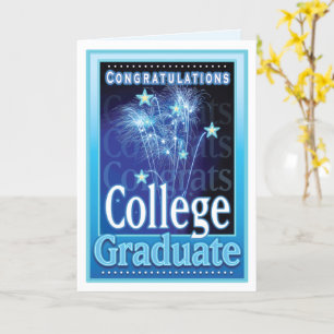 College Graduation Congratulations with Fireworks Card