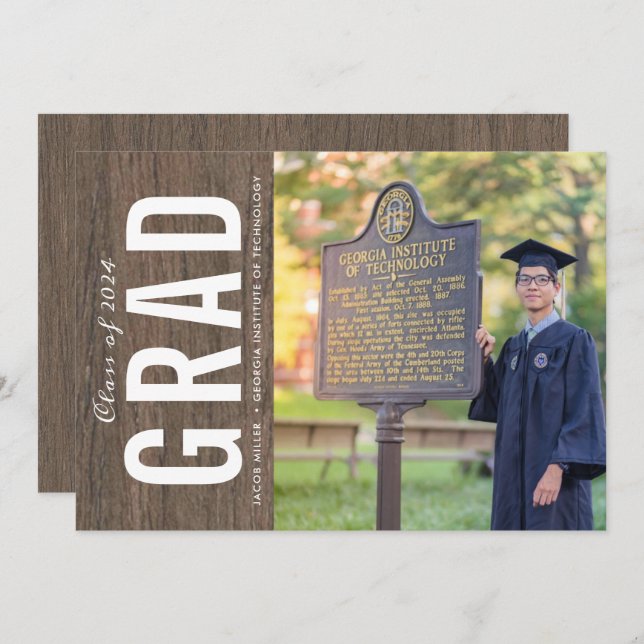 College Graduation Photo Announcement (Front/Back)