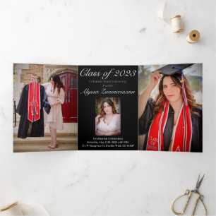 College Graduation Trifold Invitation Announcement
