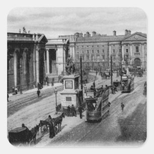 College Green, Dublin, c.1900 Square Sticker