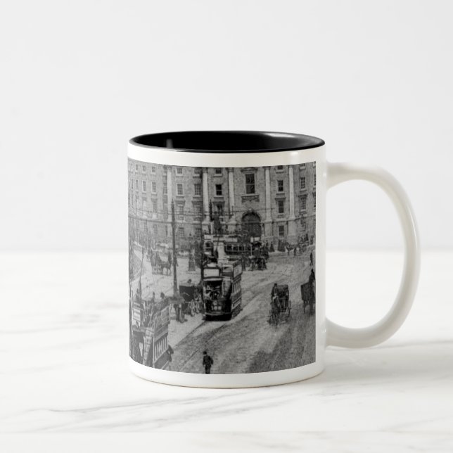 College Green, Dublin, c.1900 Two-Tone Coffee Mug (Right)