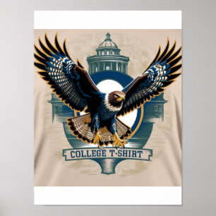 College : Hawk Logo Poster