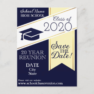 College, High School Reunion Invitation Postcard