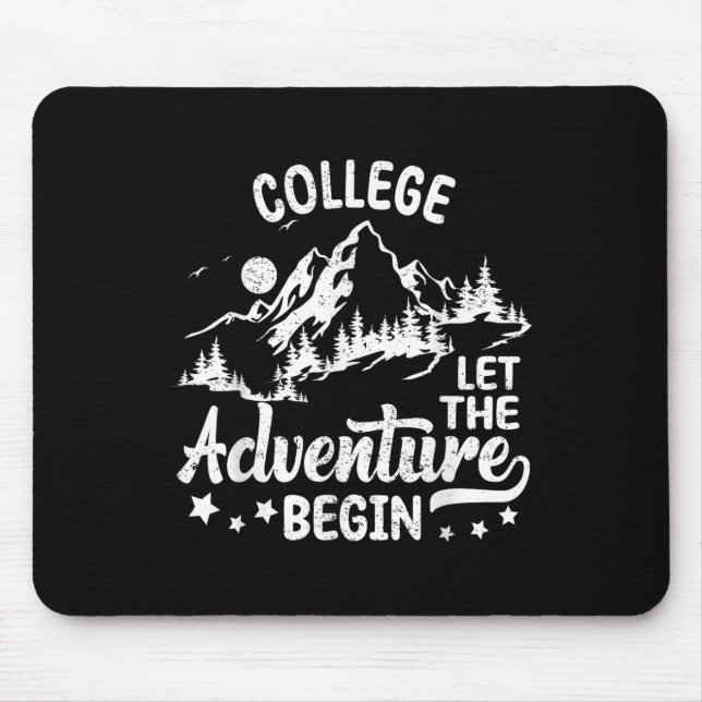 College Let The Adventure Begin Back To School Tea Mouse Mat (Front)