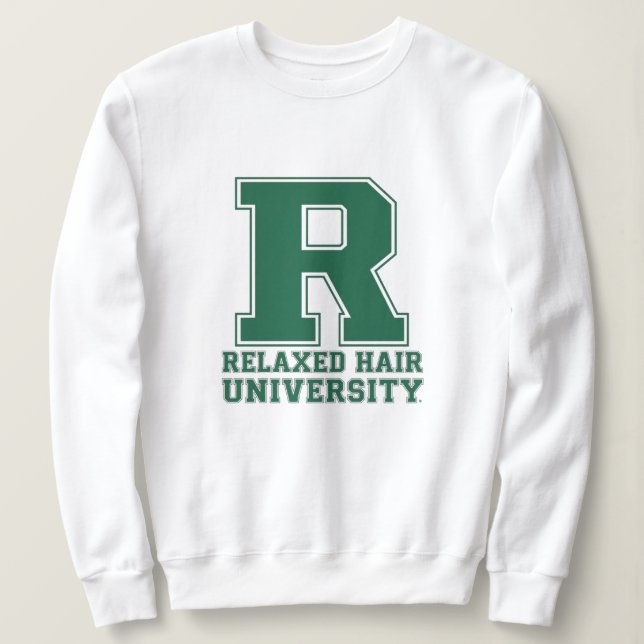College Letter Relaxed Hair Love Graphic Pullover (Design Front)