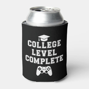 College Level Complete Graduation Gamer Gaming Can Cooler