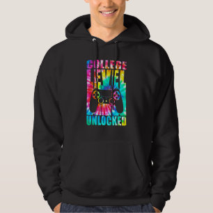 College Level Unlocked Tie Dye Back To School Kids Hoodie