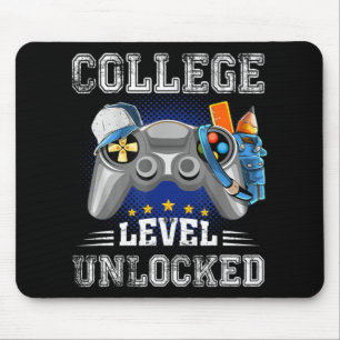College Level Unlocked Video Game Back to School B Mouse Mat